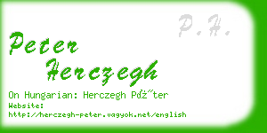 peter herczegh business card
